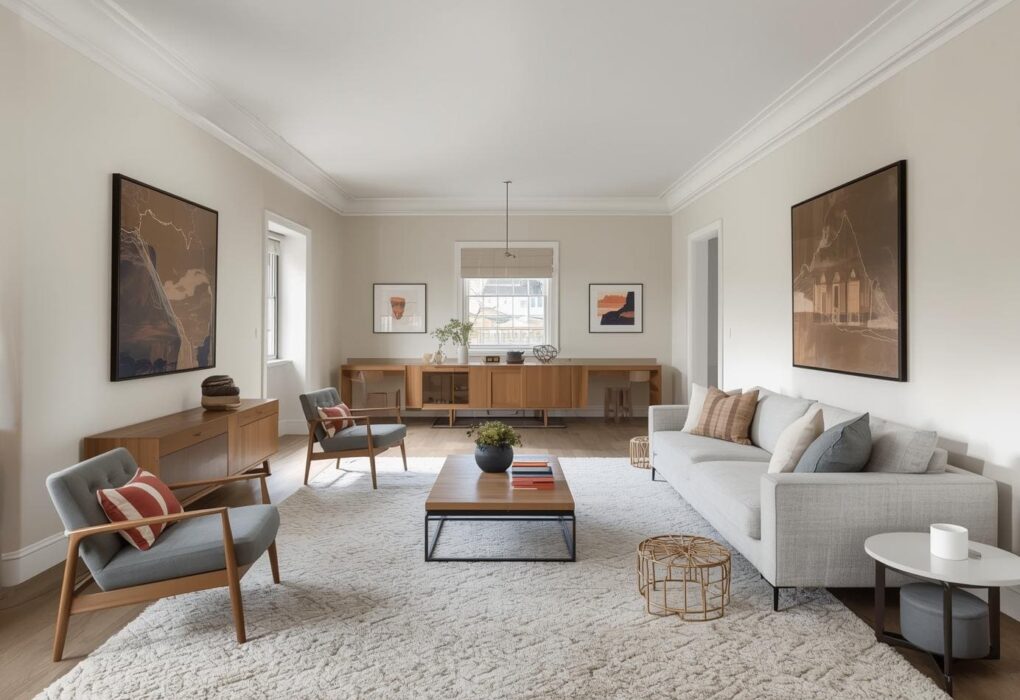 how to arrange furniture in a long narrow living room